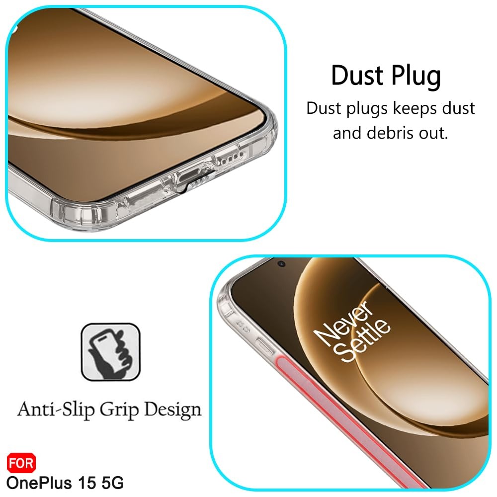 thegiftkart best camera protection back cover case for oneplus 15 5g | ultra clear soft case | inbuilt dust plugs & anti slip grip | slim & protective cover for oneplus 15 5g (silicone, transparent) thegiftkart best camera protection back cover case for oneplus 15 5g | ultra clear soft case | inbuilt dust plugs & anti slip grip | slim & protective cover for oneplus 15 5g (silicone, transparent)