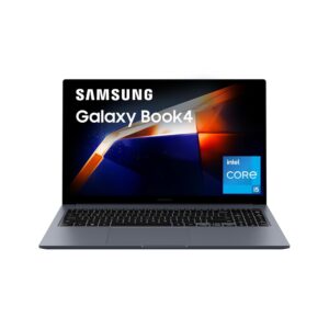 samsung galaxy book4 (gray, 16gb ram, 512gb ssd) | 15.6" full hd screen | intel core i5 1335u processor | windows 11 home | ms office 2021 | fingerprint reader | intel iris xe graphics | rj45 lan port