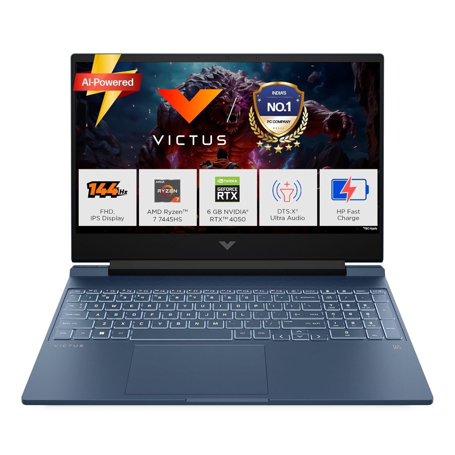 hp smartchoice victus, amd ryzen 5 8645hs, 6gb rtx 3050, 31 tops, 16gb ddr5(upgradeable) 512gb ssd, 144hz, 300nits, fhd, 15.6"/39.6cm, win11, m365* office24, blue, 2.3kg, fb3009ax, ai gaming laptop【6 core amd ryzen 5 8645hs】experience the power of 12 threads and a 16mb l3 cache, designed for serious gaming and multitasking. stay cool under pressure with the updated thermals. 【6gb nvidia geforce rtx 3050 laptop gpu】unlock immersive gaming experiences with dedicated graphics that deliver impressive 3d rendering and data processing for your favorite games. 【high speed memory and storage】16gb ddr5 ram and 512 gb pcie gen4 nvme tlc m.2 ssd offer lightning fast data transfer rates for seamless gameplay and quick load times. 【popular games】play all your favorite games like counterstrike, call of duty, gta v, cyberpunk 2077, world of warcraft, minecraft, the witcher 3, god of war 4, fifa 23, gotham knights, and more. 【micro edge display】enjoy a captivating visual experience on a 15.6" fhd display, featuring a rapid 144hz refresh rate, anti glare screen, for an unparalleled gaming experience hp smartchoice victus, amd ryzen 5 8645hs, 6gb rtx 3050, 31 tops, 16gb ddr5(upgradeable) 512gb ssd, 144hz, 300nits, fhd, 15.6"/39.6cm, win11, m365* office24, blue, 2.3kg, fb3009ax, ai gaming laptop【6 core amd ryzen 5 8645hs】experience the power of 12 threads and a 16mb l3 cache, designed for serious gaming and multitasking. stay cool under pressure with the updated thermals. 【6gb nvidia geforce rtx 3050 laptop gpu】unlock immersive gaming experiences with dedicated graphics that deliver impressive 3d rendering and data processing for your favorite games. 【high speed memory and storage】16gb ddr5 ram and 512 gb pcie gen4 nvme tlc m.2 ssd offer lightning fast data transfer rates for seamless gameplay and quick load times. 【popular games】play all your favorite games like counterstrike, call of duty, gta v, cyberpunk 2077, world of warcraft, minecraft, the witcher 3, god of war 4, fifa 23, gotham knights, and more. 【micro edge display】enjoy a captivating visual experience on a 15.6" fhd display, featuring a rapid 144hz refresh rate, anti glare screen, for an unparalleled gaming experience