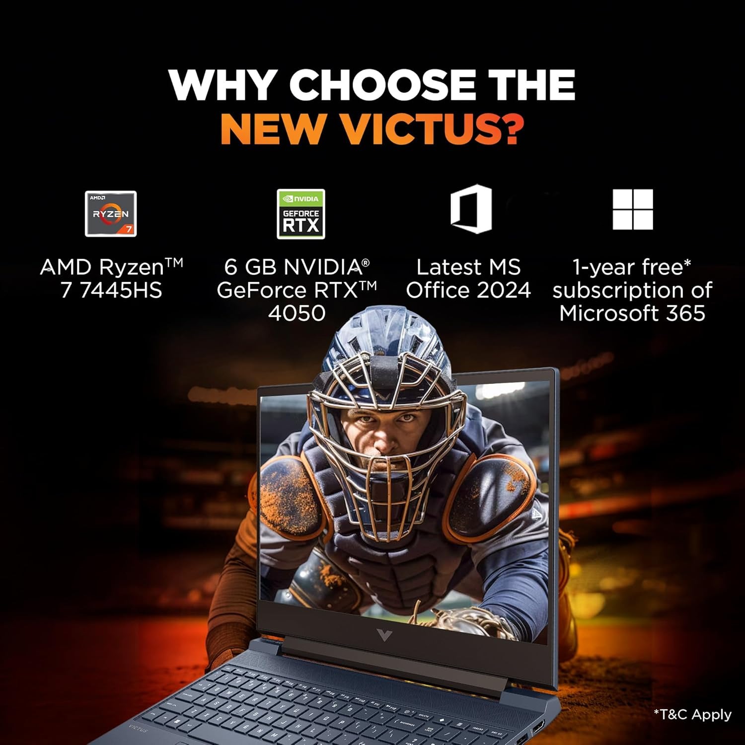 hp smartchoice victus, amd ryzen 5 8645hs, 6gb rtx 3050, 31 tops, 16gb ddr5(upgradeable) 512gb ssd, 144hz, 300nits, fhd, 15.6"/39.6cm, win11, m365* office24, blue, 2.3kg, fb3009ax, ai gaming laptop【6 core amd ryzen 5 8645hs】experience the power of 12 threads and a 16mb l3 cache, designed for serious gaming and multitasking. stay cool under pressure with the updated thermals. 【6gb nvidia geforce rtx 3050 laptop gpu】unlock immersive gaming experiences with dedicated graphics that deliver impressive 3d rendering and data processing for your favorite games. 【high speed memory and storage】16gb ddr5 ram and 512 gb pcie gen4 nvme tlc m.2 ssd offer lightning fast data transfer rates for seamless gameplay and quick load times. 【popular games】play all your favorite games like counterstrike, call of duty, gta v, cyberpunk 2077, world of warcraft, minecraft, the witcher 3, god of war 4, fifa 23, gotham knights, and more. 【micro edge display】enjoy a captivating visual experience on a 15.6" fhd display, featuring a rapid 144hz refresh rate, anti glare screen, for an unparalleled gaming experience hp smartchoice victus, amd ryzen 5 8645hs, 6gb rtx 3050, 31 tops, 16gb ddr5(upgradeable) 512gb ssd, 144hz, 300nits, fhd, 15.6"/39.6cm, win11, m365* office24, blue, 2.3kg, fb3009ax, ai gaming laptop【6 core amd ryzen 5 8645hs】experience the power of 12 threads and a 16mb l3 cache, designed for serious gaming and multitasking. stay cool under pressure with the updated thermals. 【6gb nvidia geforce rtx 3050 laptop gpu】unlock immersive gaming experiences with dedicated graphics that deliver impressive 3d rendering and data processing for your favorite games. 【high speed memory and storage】16gb ddr5 ram and 512 gb pcie gen4 nvme tlc m.2 ssd offer lightning fast data transfer rates for seamless gameplay and quick load times. 【popular games】play all your favorite games like counterstrike, call of duty, gta v, cyberpunk 2077, world of warcraft, minecraft, the witcher 3, god of war 4, fifa 23, gotham knights, and more. 【micro edge display】enjoy a captivating visual experience on a 15.6" fhd display, featuring a rapid 144hz refresh rate, anti glare screen, for an unparalleled gaming experience