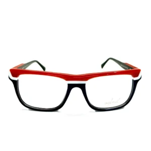 multicolor pattern square eyeglasses frame unisex