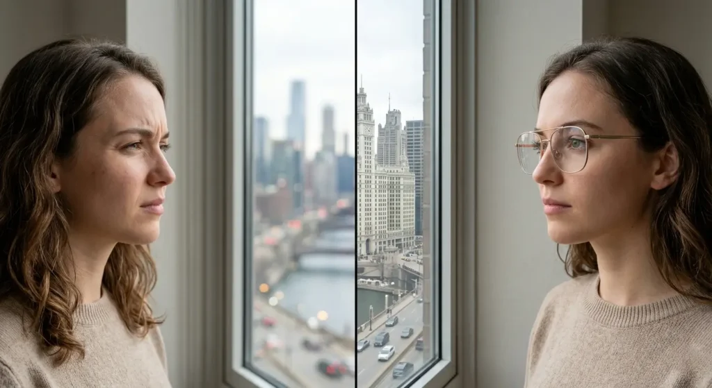 can wearing glasses improve eyesight