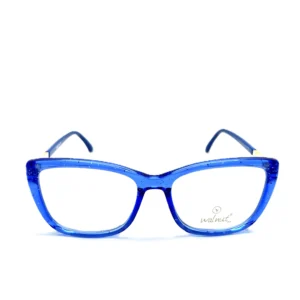 transparent blue cat eye eyeglasses frame